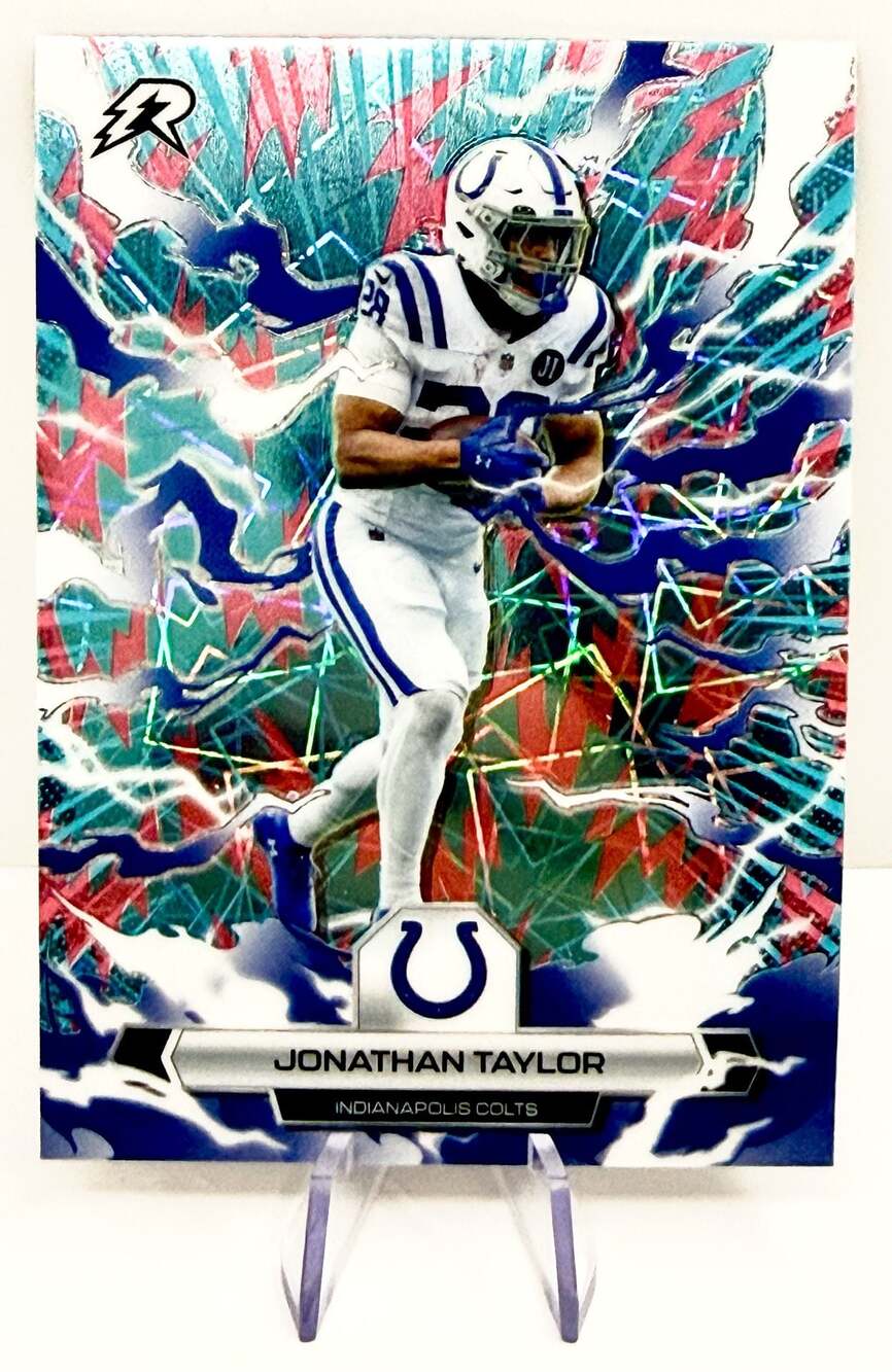 Jonathan Taylor 2025 Topps Resurgence Blue & Pink Shock Indianapolis Colts Card
